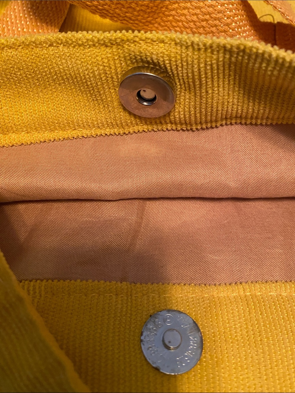 LETU Yellow Corduroy Crossbody Tote Bag Front Pocket Shoulder Purse - Picture 7 of 9